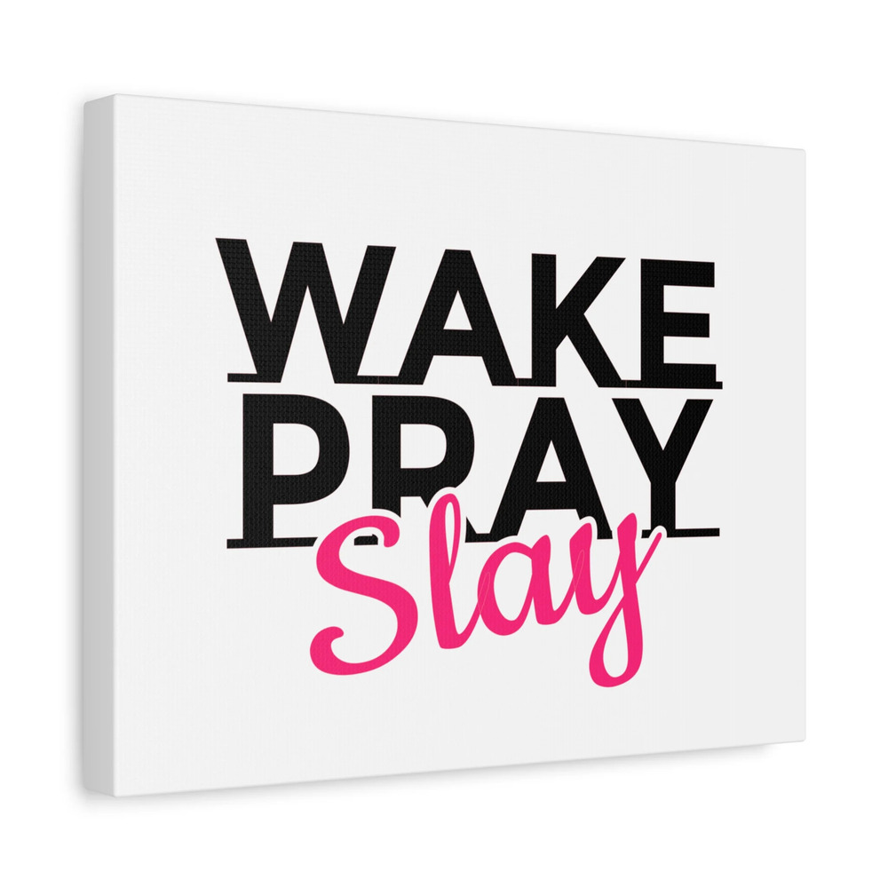 Scripture Walls Wake Pray Slay Psalm 143:8 Christian Wall Art Print Ready to
